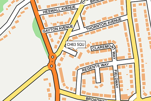 CH63 5QU map - OS OpenMap – Local (Ordnance Survey)