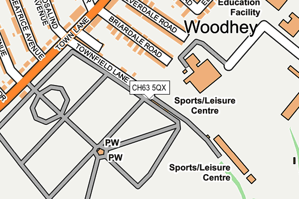 CH63 5QX map - OS OpenMap – Local (Ordnance Survey)