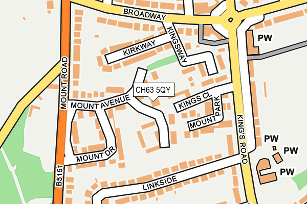 CH63 5QY map - OS OpenMap – Local (Ordnance Survey)