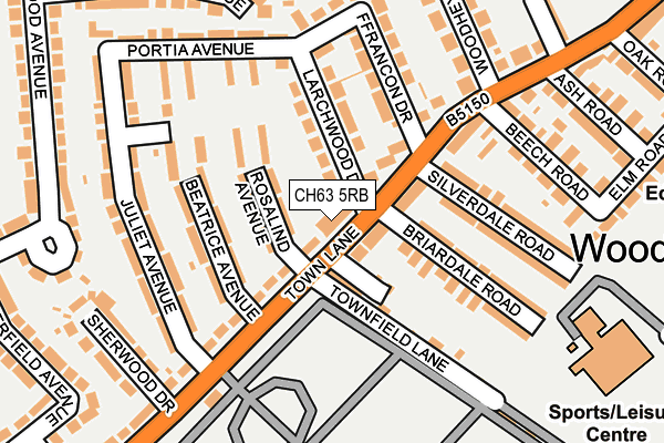 CH63 5RB map - OS OpenMap – Local (Ordnance Survey)