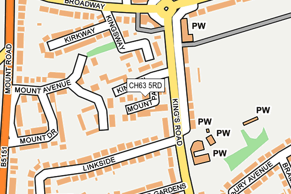 CH63 5RD map - OS OpenMap – Local (Ordnance Survey)