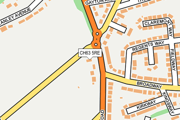 CH63 5RE map - OS OpenMap – Local (Ordnance Survey)