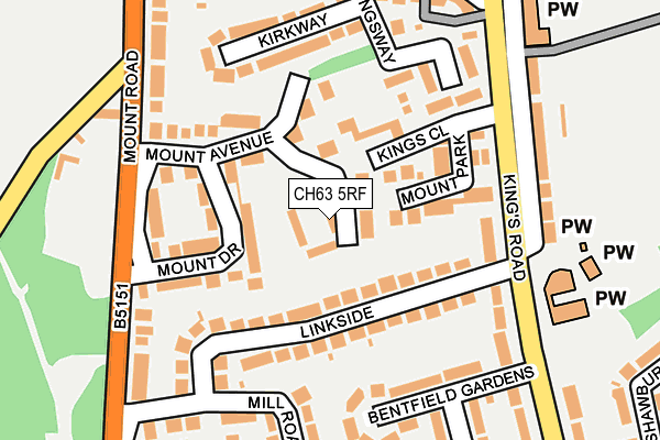 CH63 5RF map - OS OpenMap – Local (Ordnance Survey)