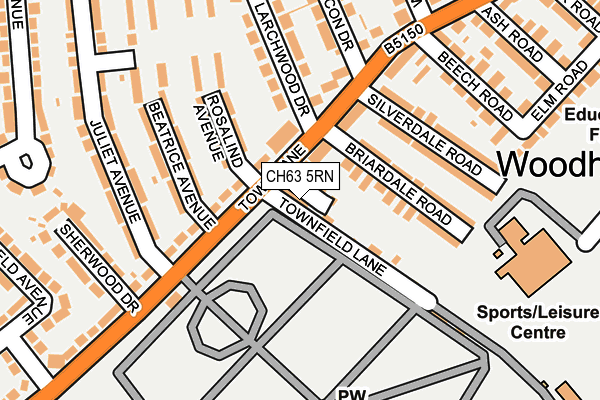 CH63 5RN map - OS OpenMap – Local (Ordnance Survey)