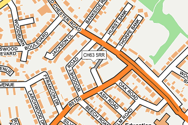 CH63 5RR map - OS OpenMap – Local (Ordnance Survey)