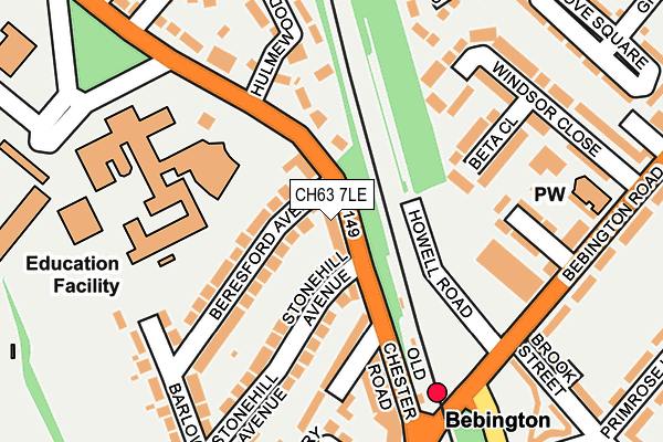 CH63 7LE map - OS OpenMap – Local (Ordnance Survey)