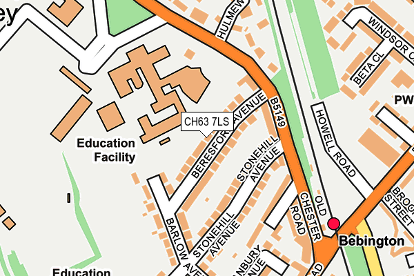 CH63 7LS map - OS OpenMap – Local (Ordnance Survey)