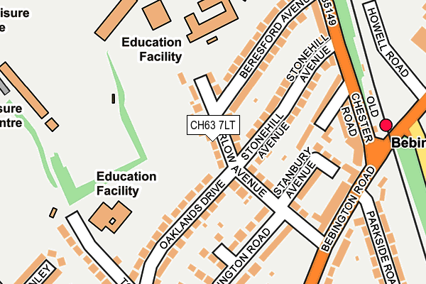 CH63 7LT map - OS OpenMap – Local (Ordnance Survey)