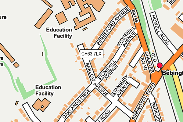 CH63 7LX map - OS OpenMap – Local (Ordnance Survey)