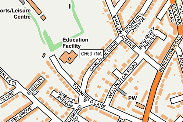 CH63 7NA map - OS OpenMap – Local (Ordnance Survey)