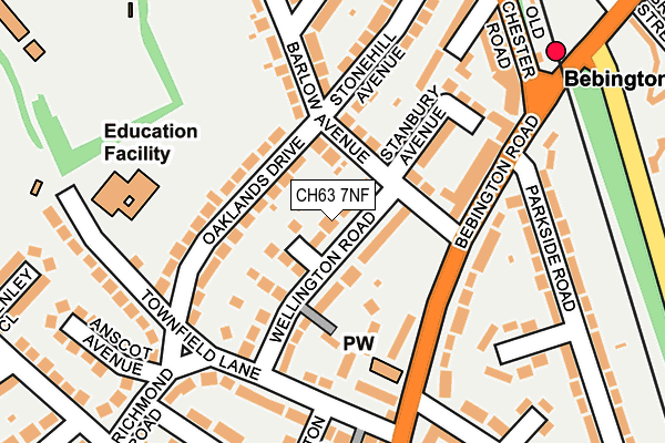 CH63 7NF map - OS OpenMap – Local (Ordnance Survey)