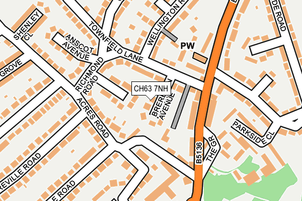 CH63 7NH map - OS OpenMap – Local (Ordnance Survey)