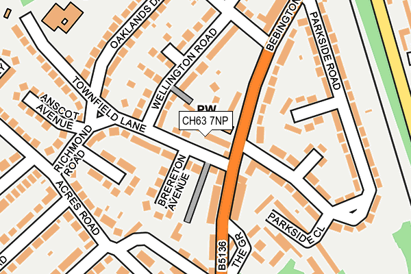 CH63 7NP map - OS OpenMap – Local (Ordnance Survey)