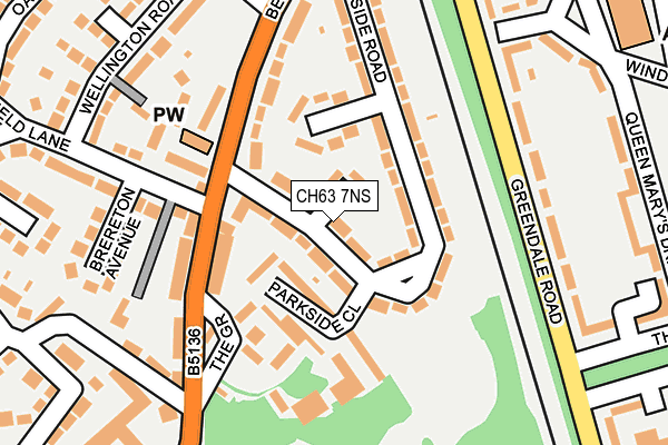 CH63 7NS map - OS OpenMap – Local (Ordnance Survey)