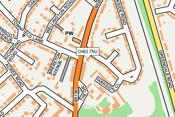 CH63 7NU map - OS OpenMap – Local (Ordnance Survey)
