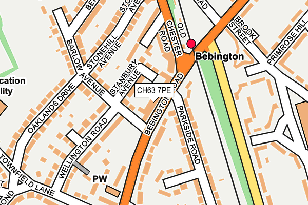 CH63 7PE map - OS OpenMap – Local (Ordnance Survey)