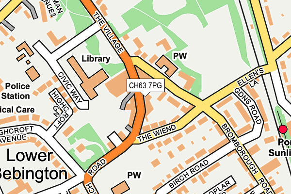 CH63 7PG map - OS OpenMap – Local (Ordnance Survey)