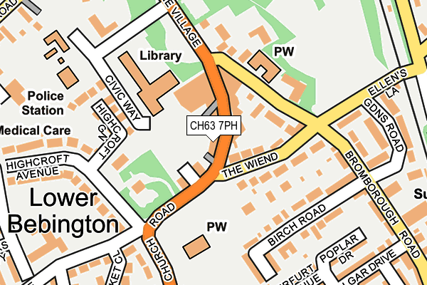 CH63 7PH map - OS OpenMap – Local (Ordnance Survey)