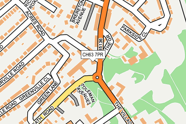 CH63 7PR map - OS OpenMap – Local (Ordnance Survey)