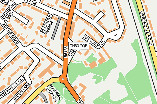 CH63 7QB map - OS OpenMap – Local (Ordnance Survey)