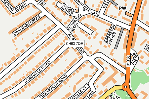 CH63 7QE map - OS OpenMap – Local (Ordnance Survey)