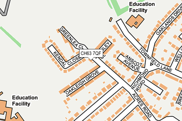 CH63 7QF map - OS OpenMap – Local (Ordnance Survey)