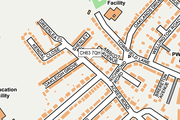 CH63 7QH map - OS OpenMap – Local (Ordnance Survey)