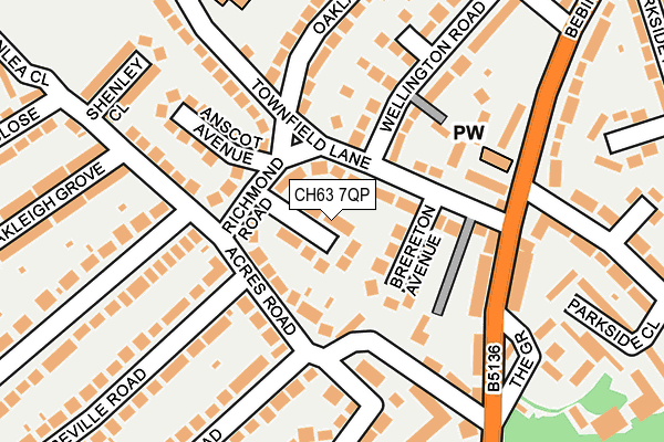 CH63 7QP map - OS OpenMap – Local (Ordnance Survey)