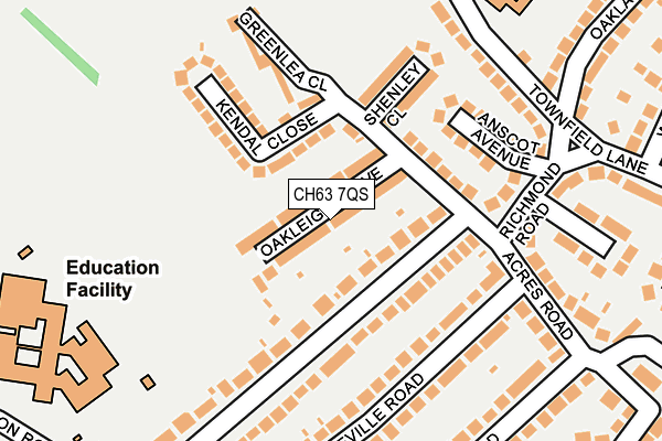 CH63 7QS map - OS OpenMap – Local (Ordnance Survey)