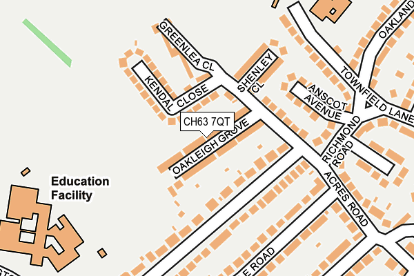 CH63 7QT map - OS OpenMap – Local (Ordnance Survey)