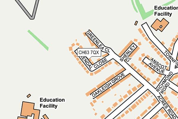 CH63 7QX map - OS OpenMap – Local (Ordnance Survey)