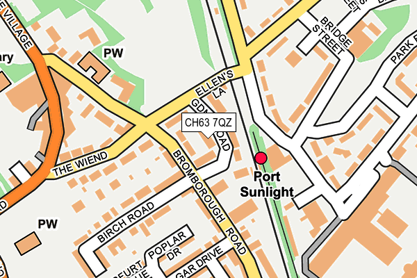 CH63 7QZ map - OS OpenMap – Local (Ordnance Survey)