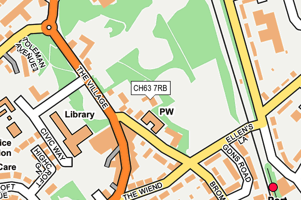 CH63 7RB map - OS OpenMap – Local (Ordnance Survey)