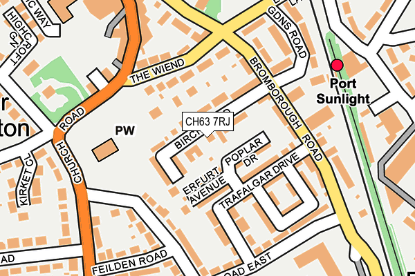 CH63 7RJ map - OS OpenMap – Local (Ordnance Survey)