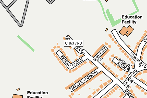 CH63 7RU map - OS OpenMap – Local (Ordnance Survey)