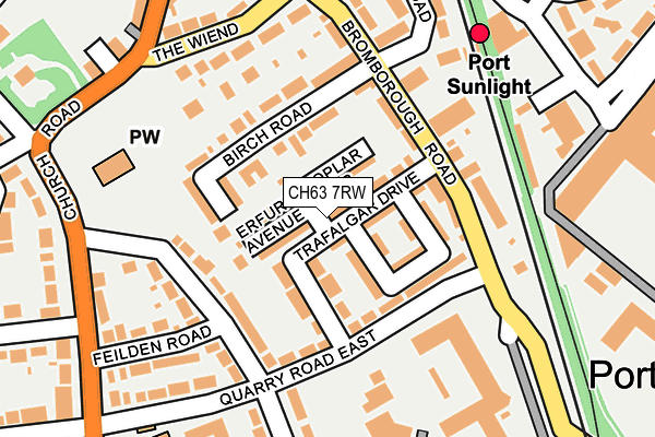 CH63 7RW map - OS OpenMap – Local (Ordnance Survey)