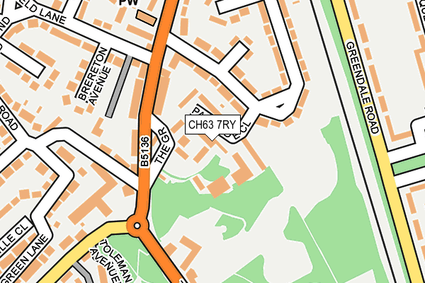 CH63 7RY map - OS OpenMap – Local (Ordnance Survey)