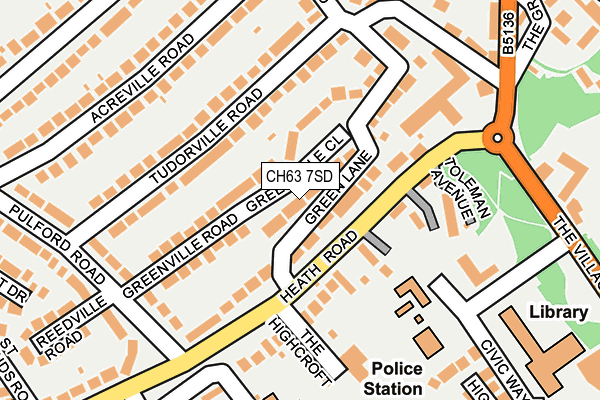 CH63 7SD map - OS OpenMap – Local (Ordnance Survey)