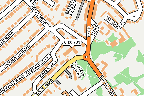 CH63 7SN map - OS OpenMap – Local (Ordnance Survey)