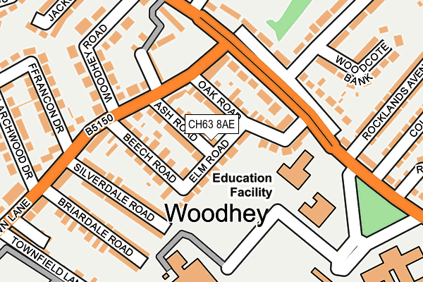 CH63 8AE map - OS OpenMap – Local (Ordnance Survey)