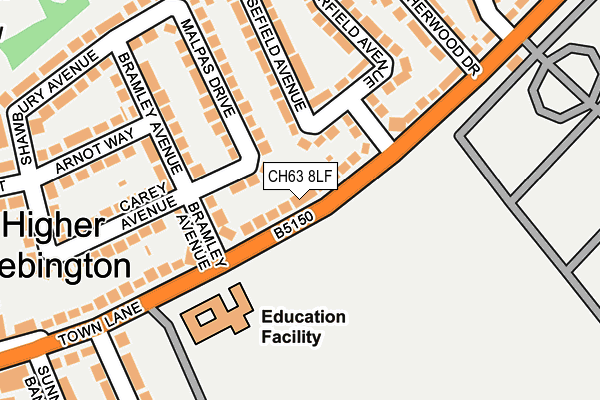 CH63 8LF map - OS OpenMap – Local (Ordnance Survey)