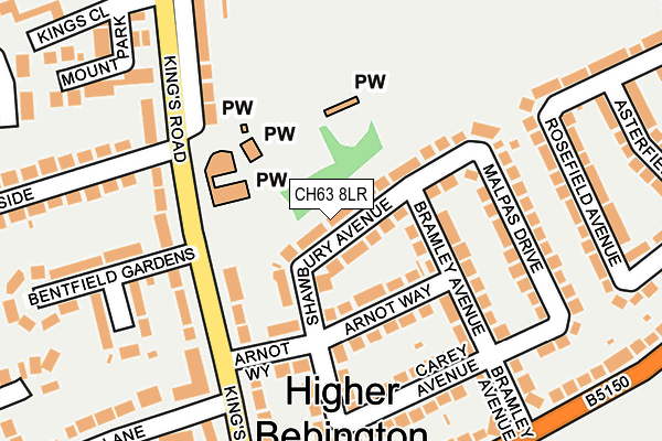 CH63 8LR map - OS OpenMap – Local (Ordnance Survey)