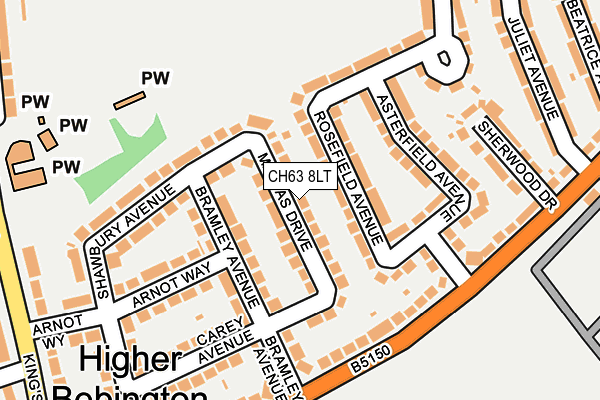 CH63 8LT map - OS OpenMap – Local (Ordnance Survey)