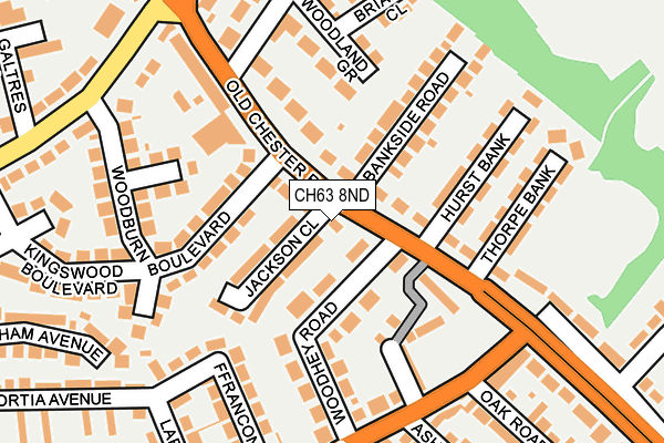 CH63 8ND map - OS OpenMap – Local (Ordnance Survey)