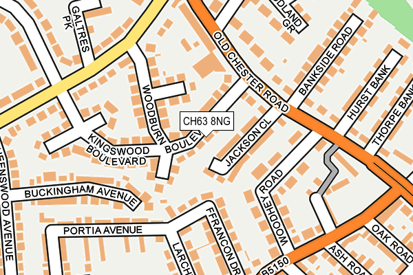 CH63 8NG map - OS OpenMap – Local (Ordnance Survey)