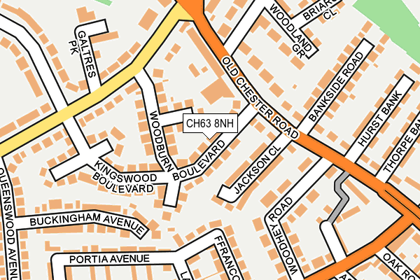 CH63 8NH map - OS OpenMap – Local (Ordnance Survey)