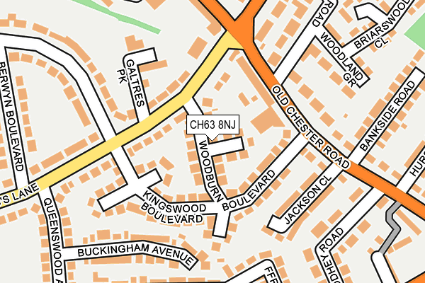 CH63 8NJ map - OS OpenMap – Local (Ordnance Survey)