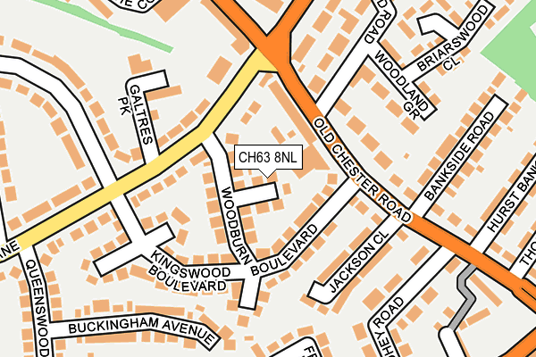 CH63 8NL map - OS OpenMap – Local (Ordnance Survey)