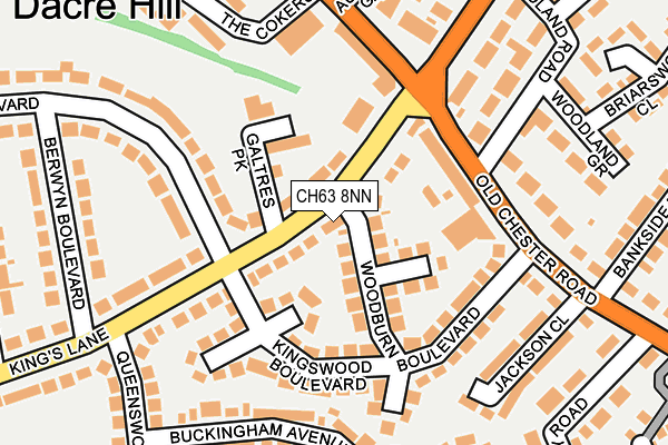 CH63 8NN map - OS OpenMap – Local (Ordnance Survey)