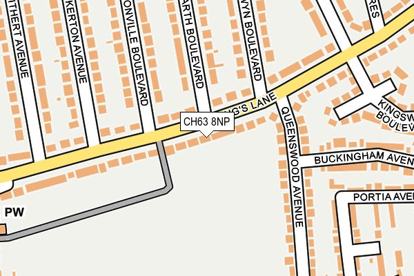 CH63 8NP map - OS OpenMap – Local (Ordnance Survey)